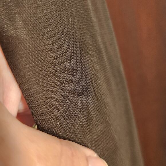 CHARLOTTE RUSSE Vtg Brown Orange Maxi Sheer Overlay Metallic Glitter Medium M - Picture 11 of 12